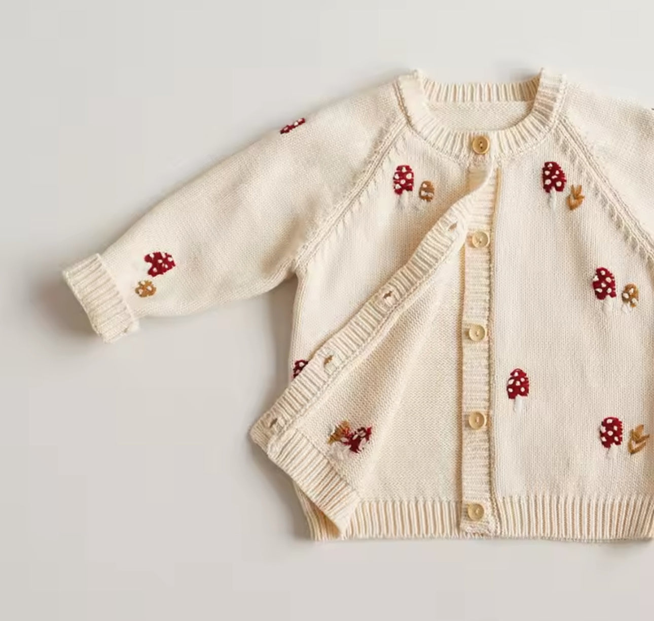 Spring mushroom cream cardigan (pre order)