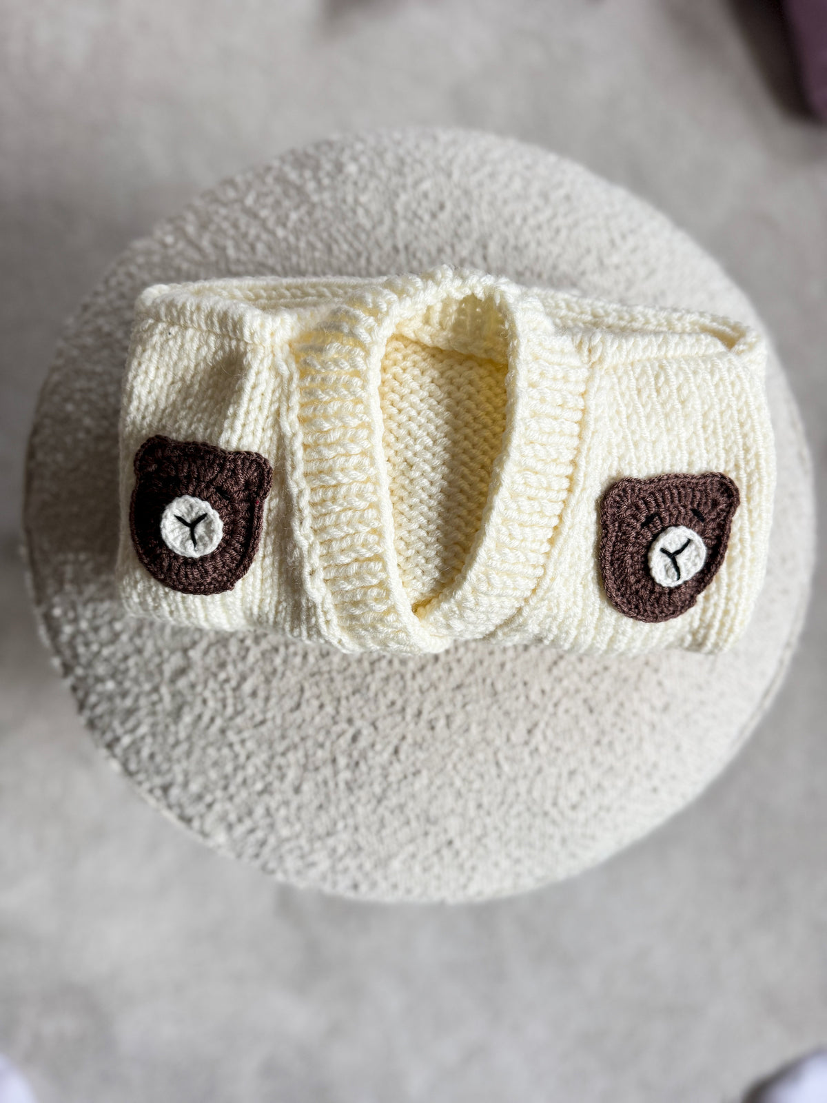 Teddy Bear Handknitted Wool Cardigan