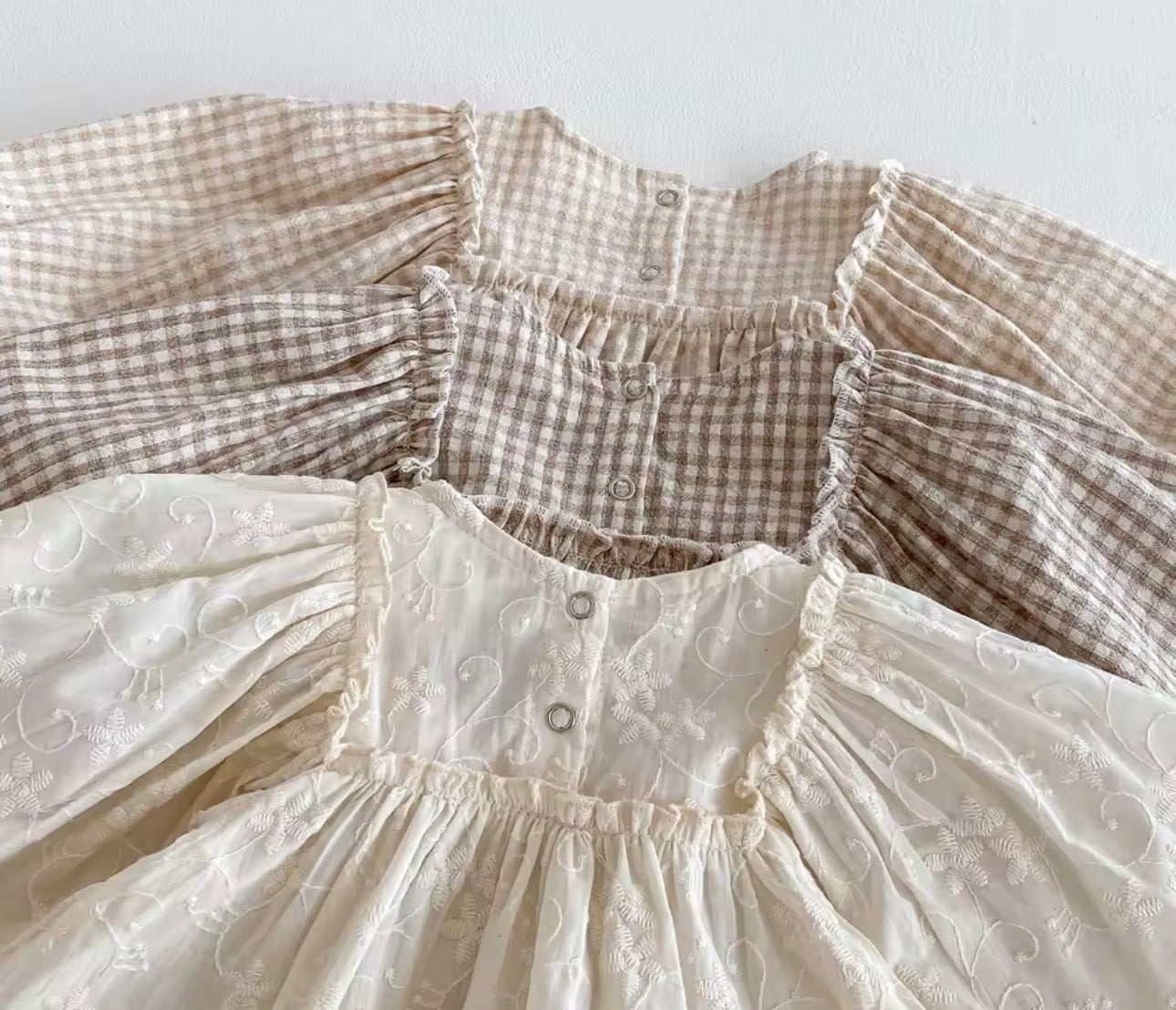 Two piece puff sleeve top and bloomer set