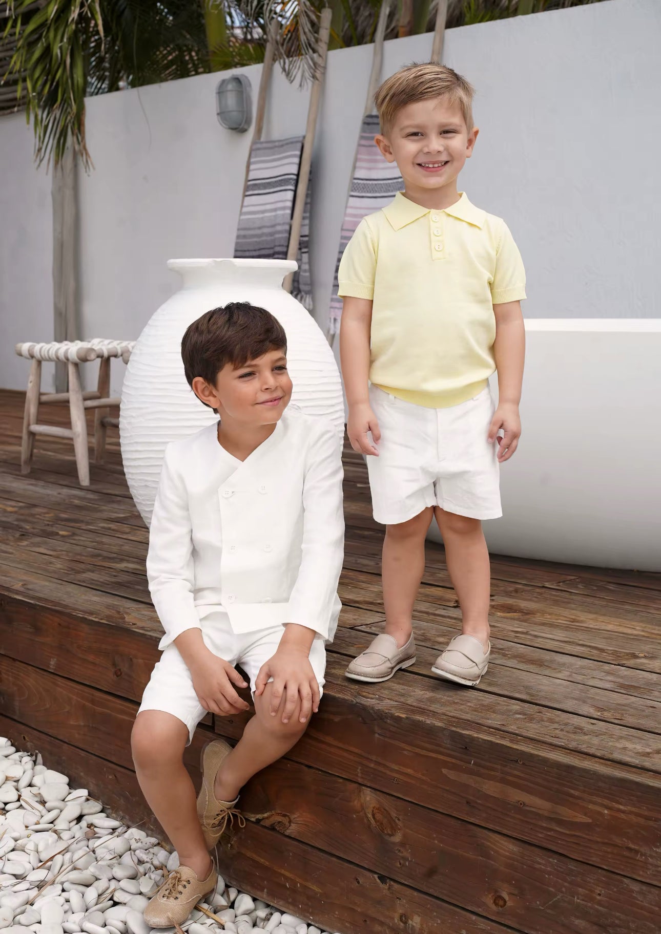 Made to order summer lemon two piece boys set (pre order)