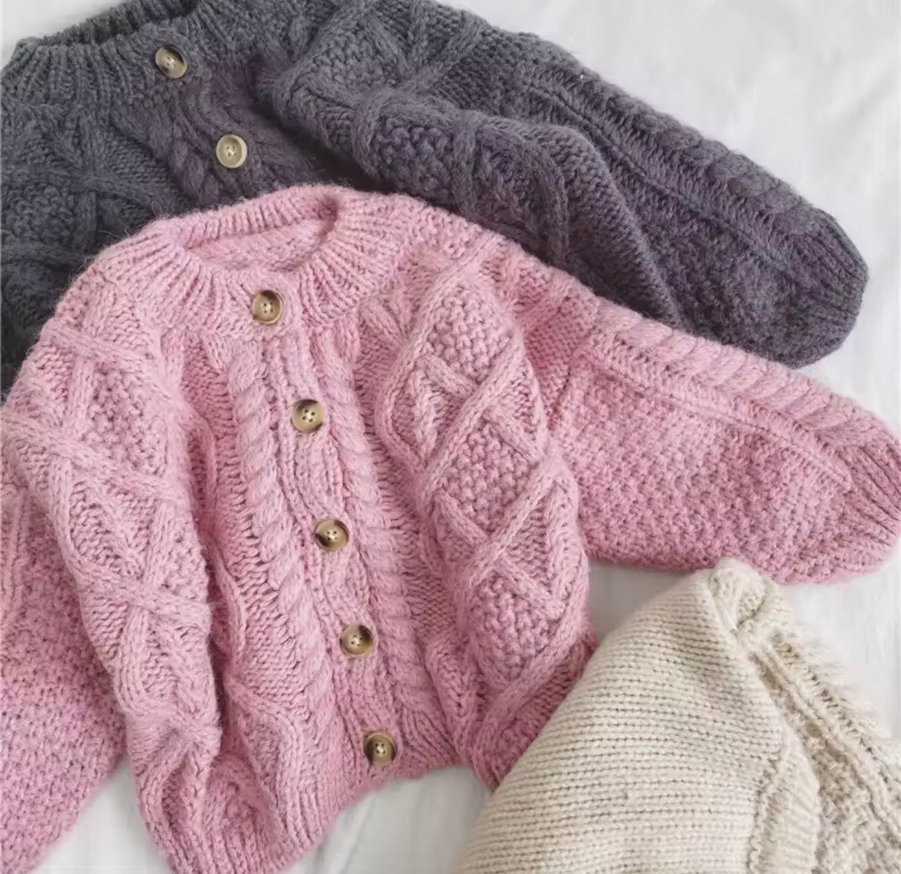 Chunky knit cable cardigan