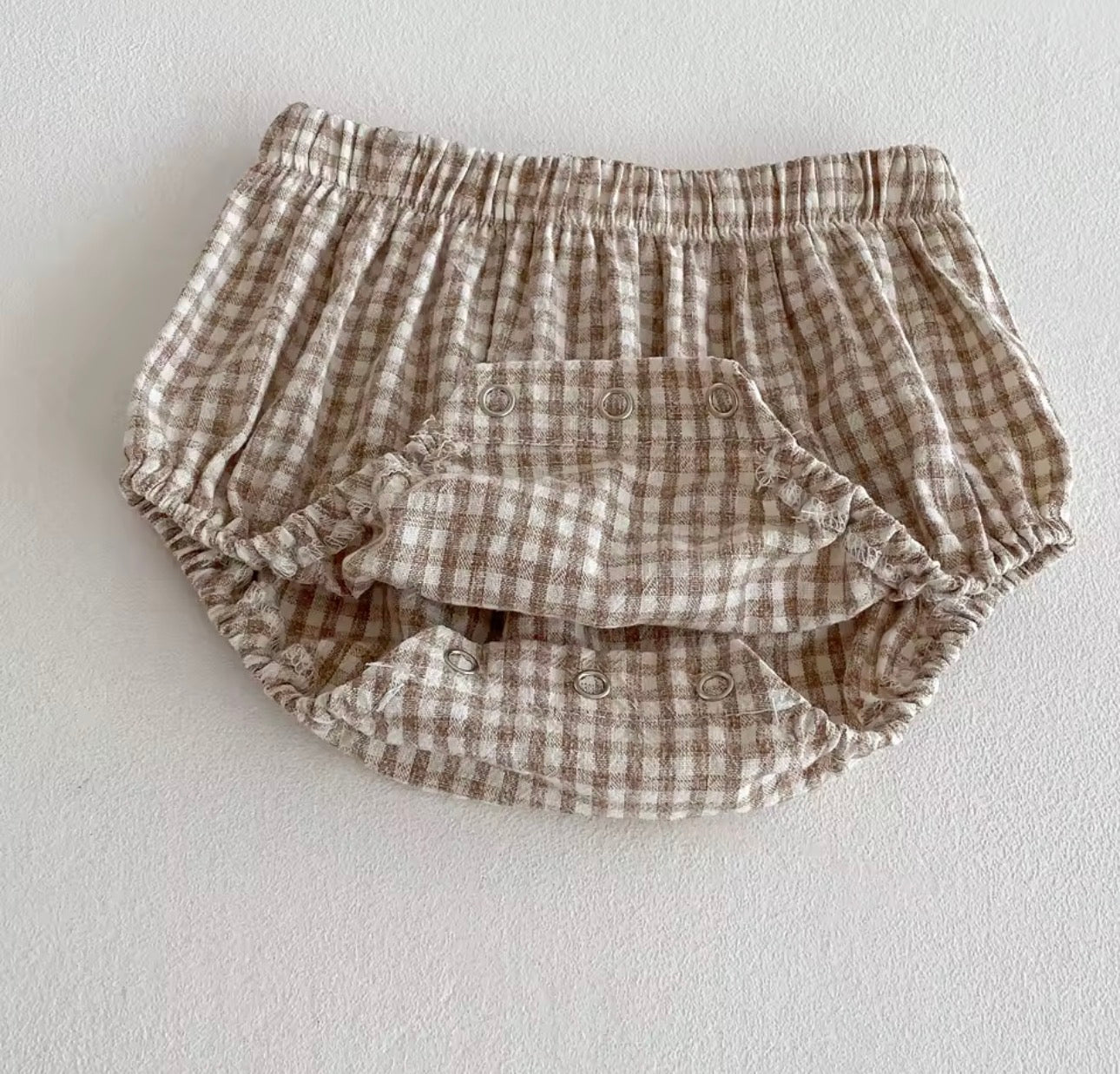 Two piece puff sleeve top and bloomer set