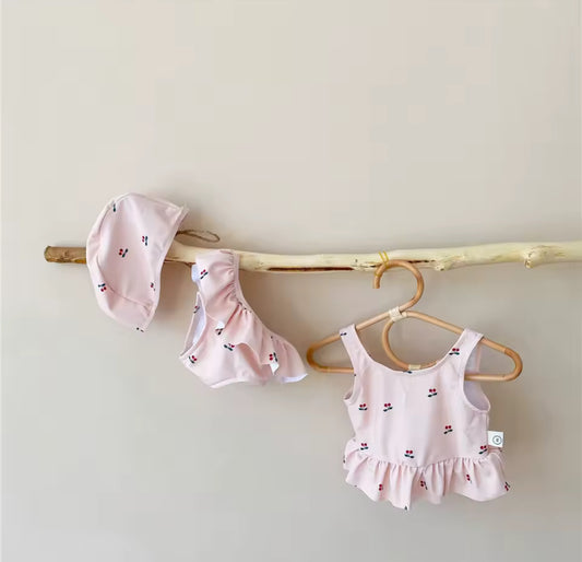 Cherry 3 piece swim set
