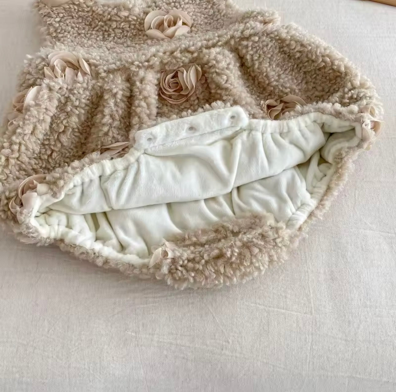 Fleece romper and thick roll neck sets