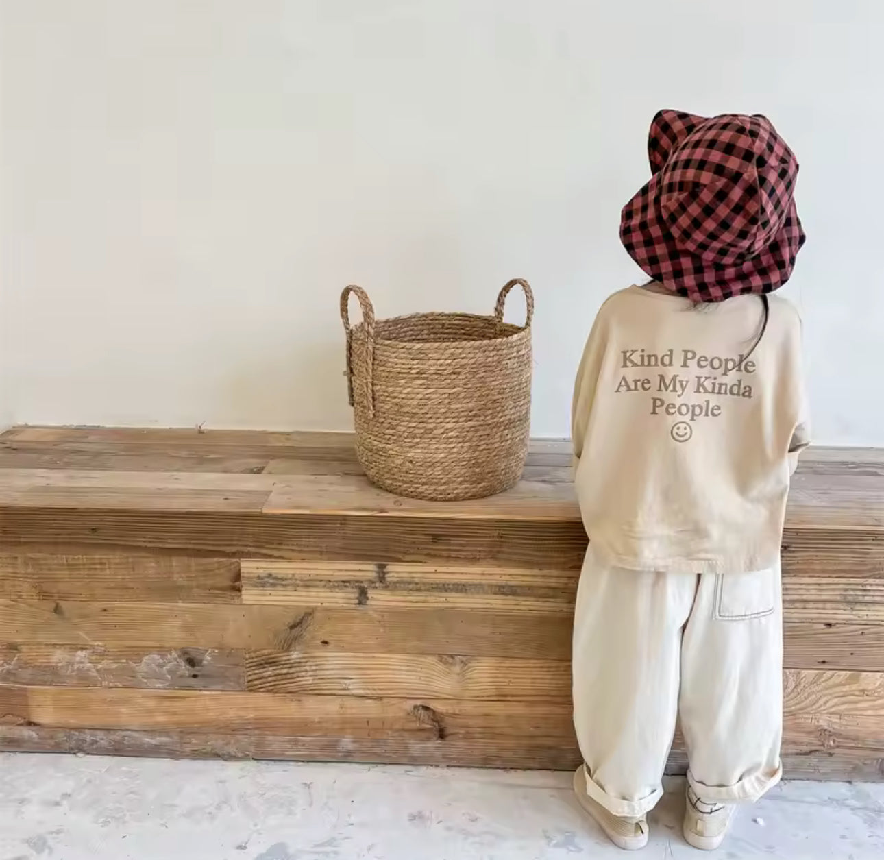 Slogan thick cotton long sleeved tee