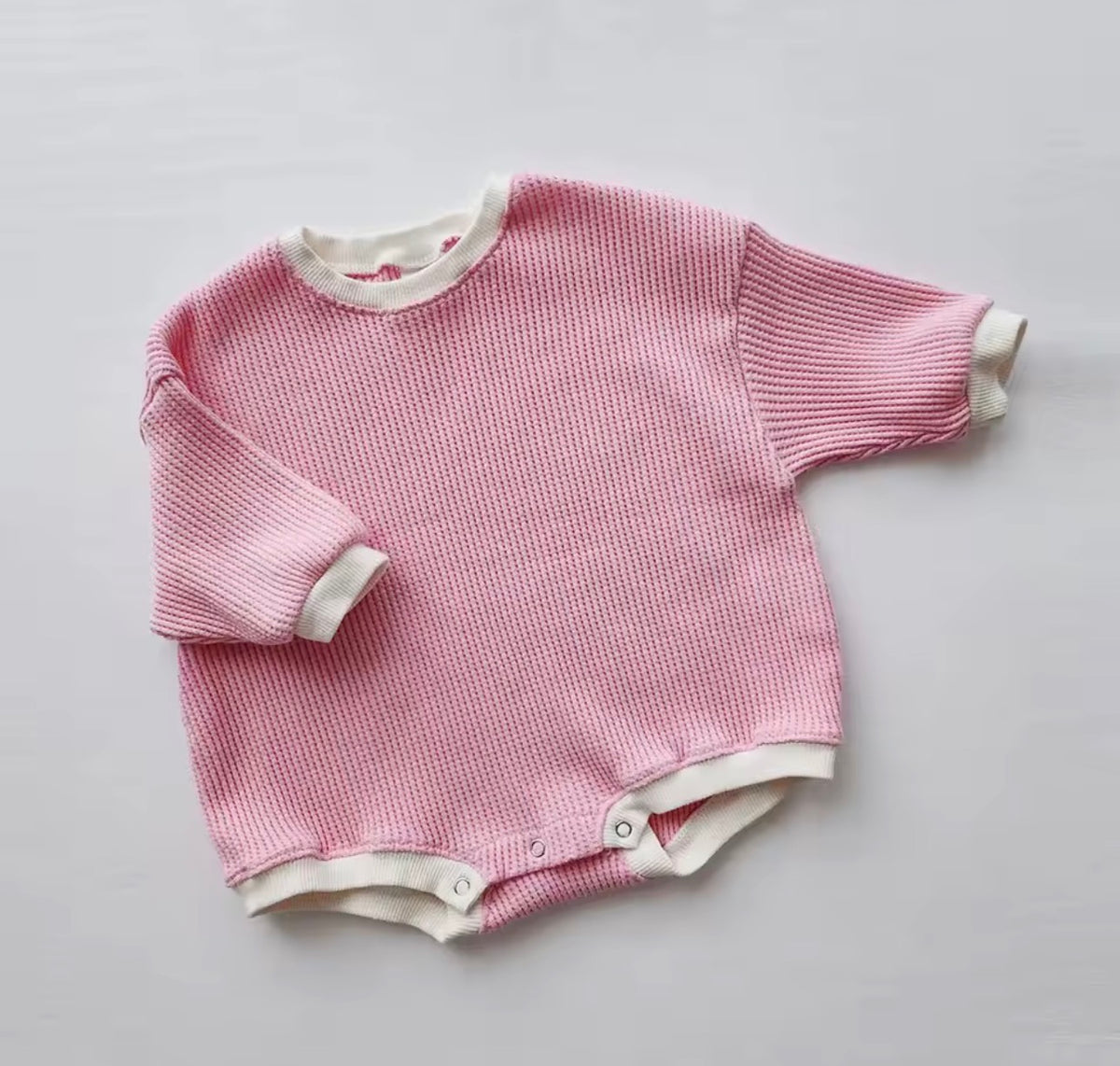 Waffle oversized rompers