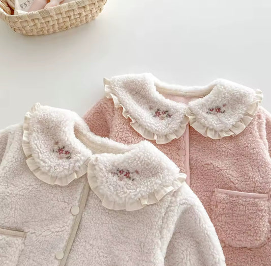 Velvet lined fleece coats