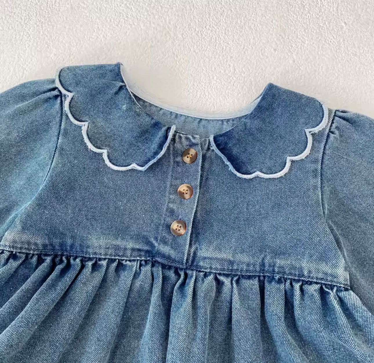 Denim romper dress