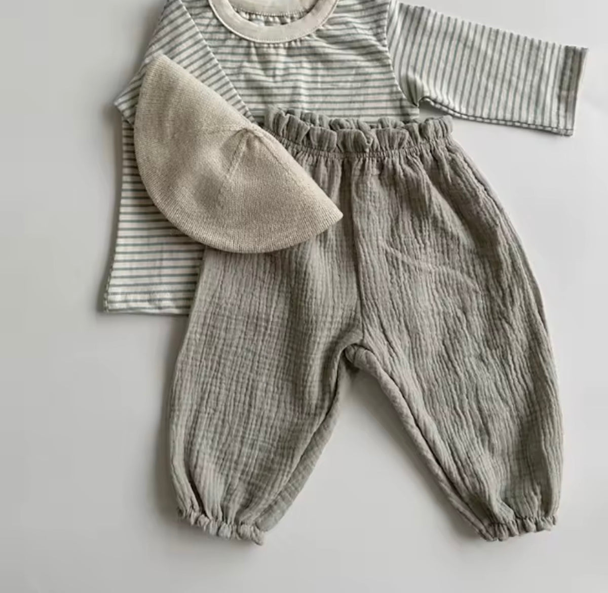 Organic cotton muslin trousers