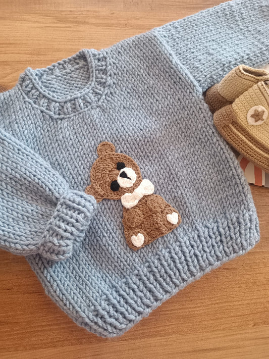 New collection handknitted teddy jumper pre order