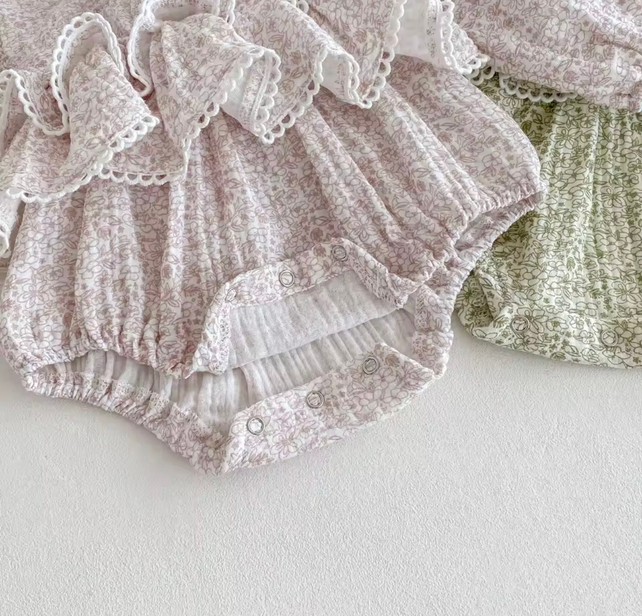 Floral ruffle romper