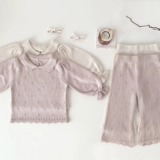 Two piece soft cotton knit set (pre order)