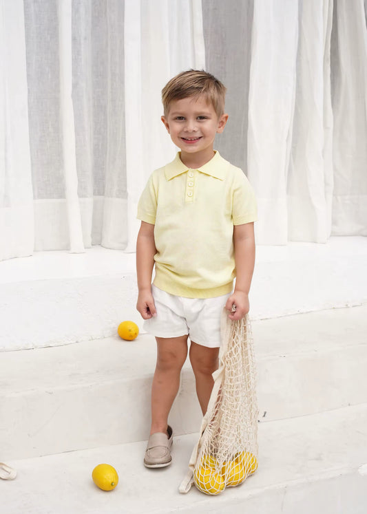 Made to order summer lemon two piece boys set (pre order)