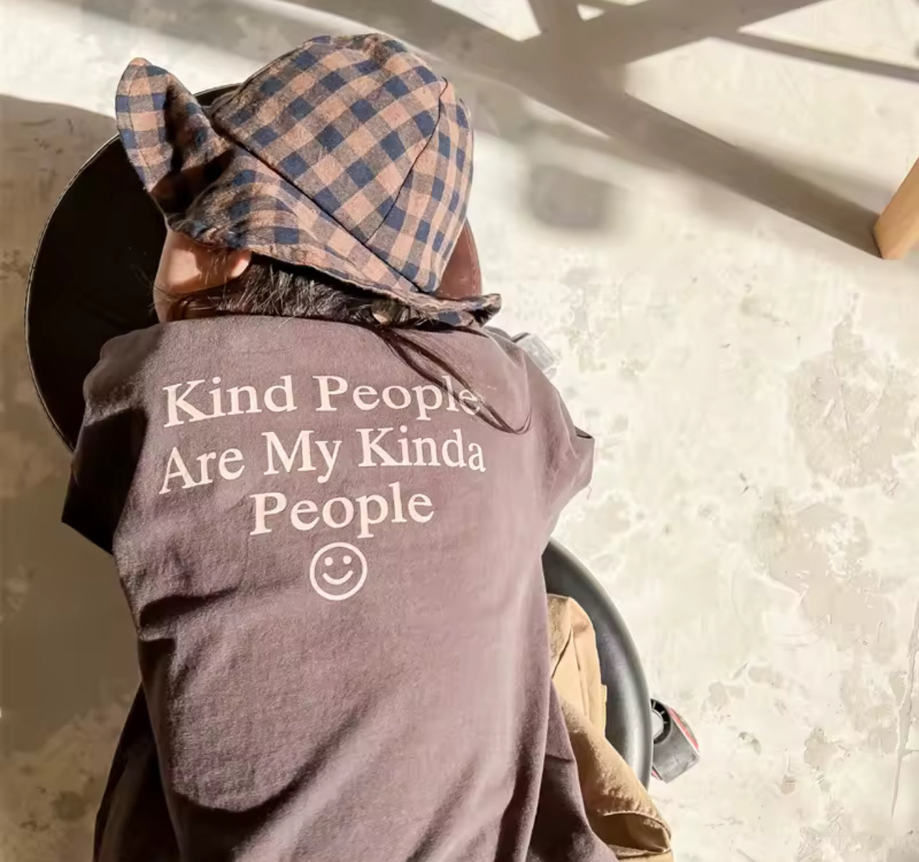 Slogan thick cotton long sleeved tee