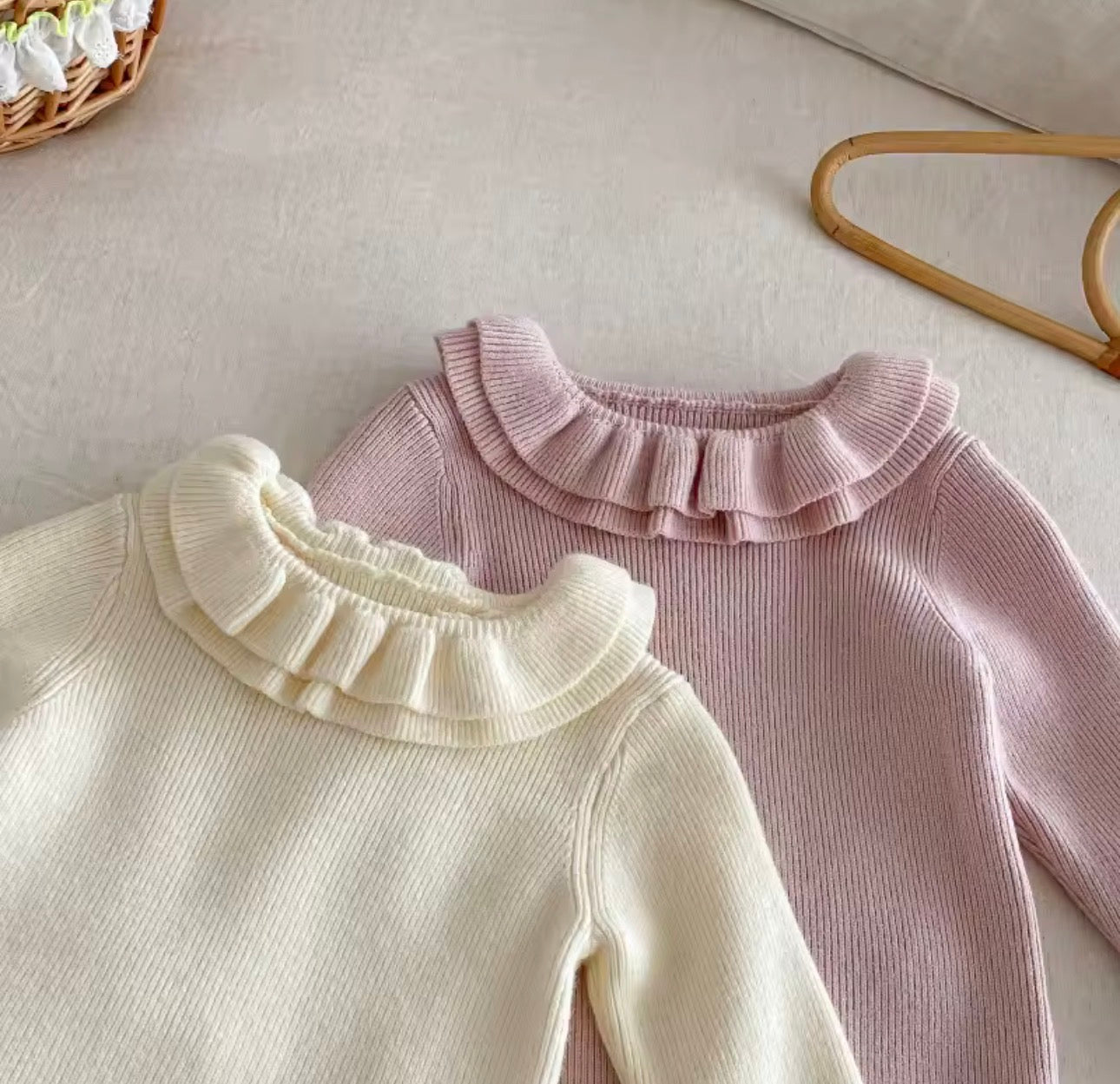Fleece romper and thick roll neck sets