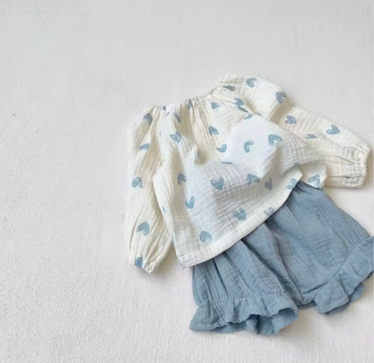 Baby blue two piece set