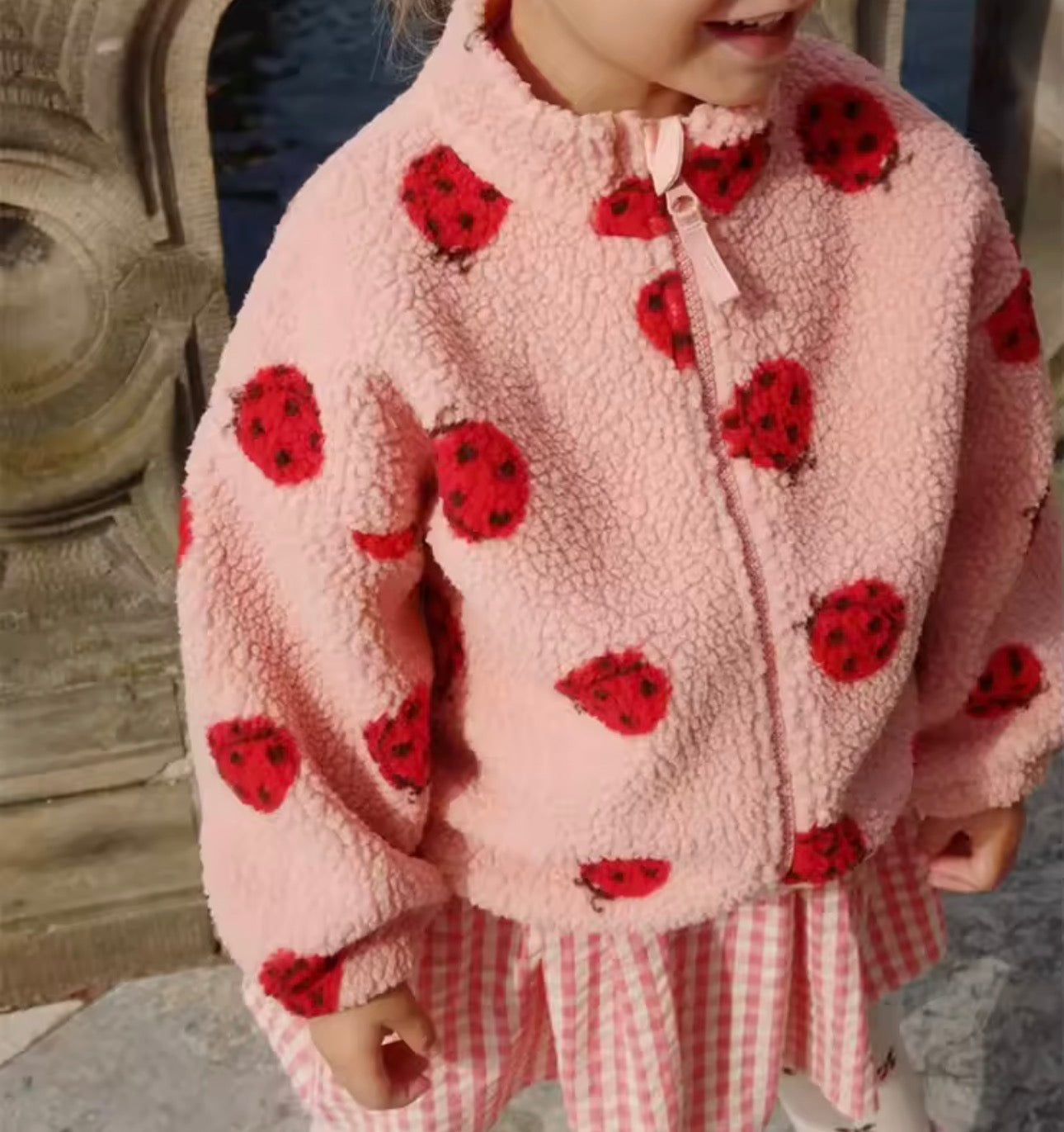 Lady bird thick fleece sleeveless gilet