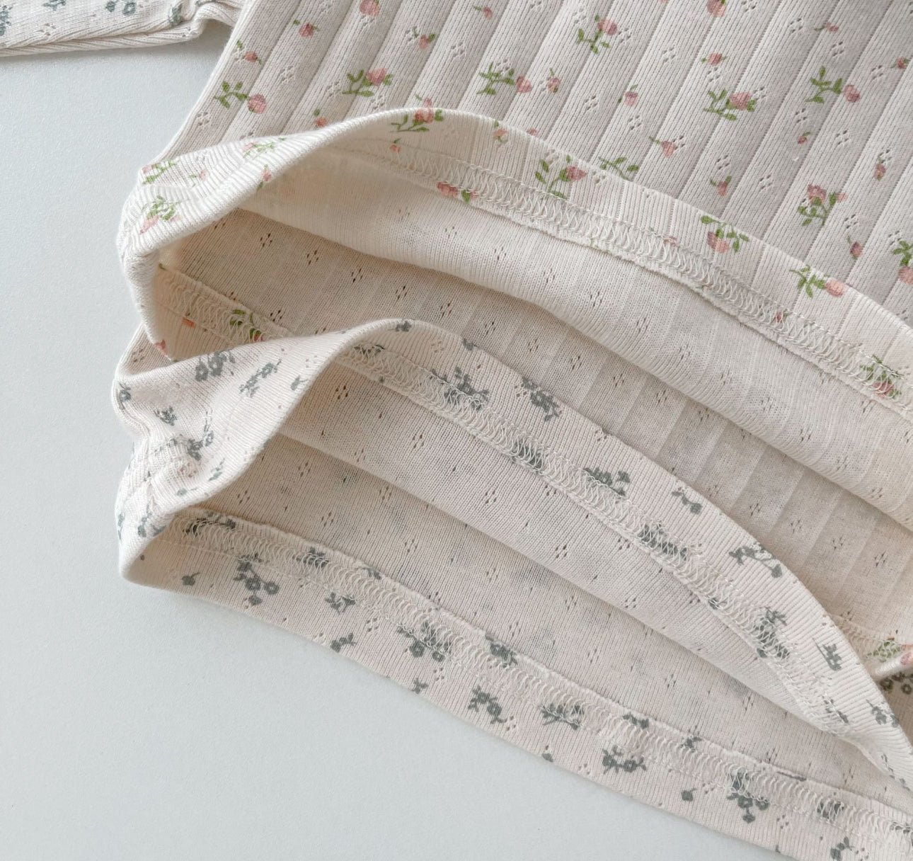 Autumn floral soft cotton 3 piece top, legging, frill bib set