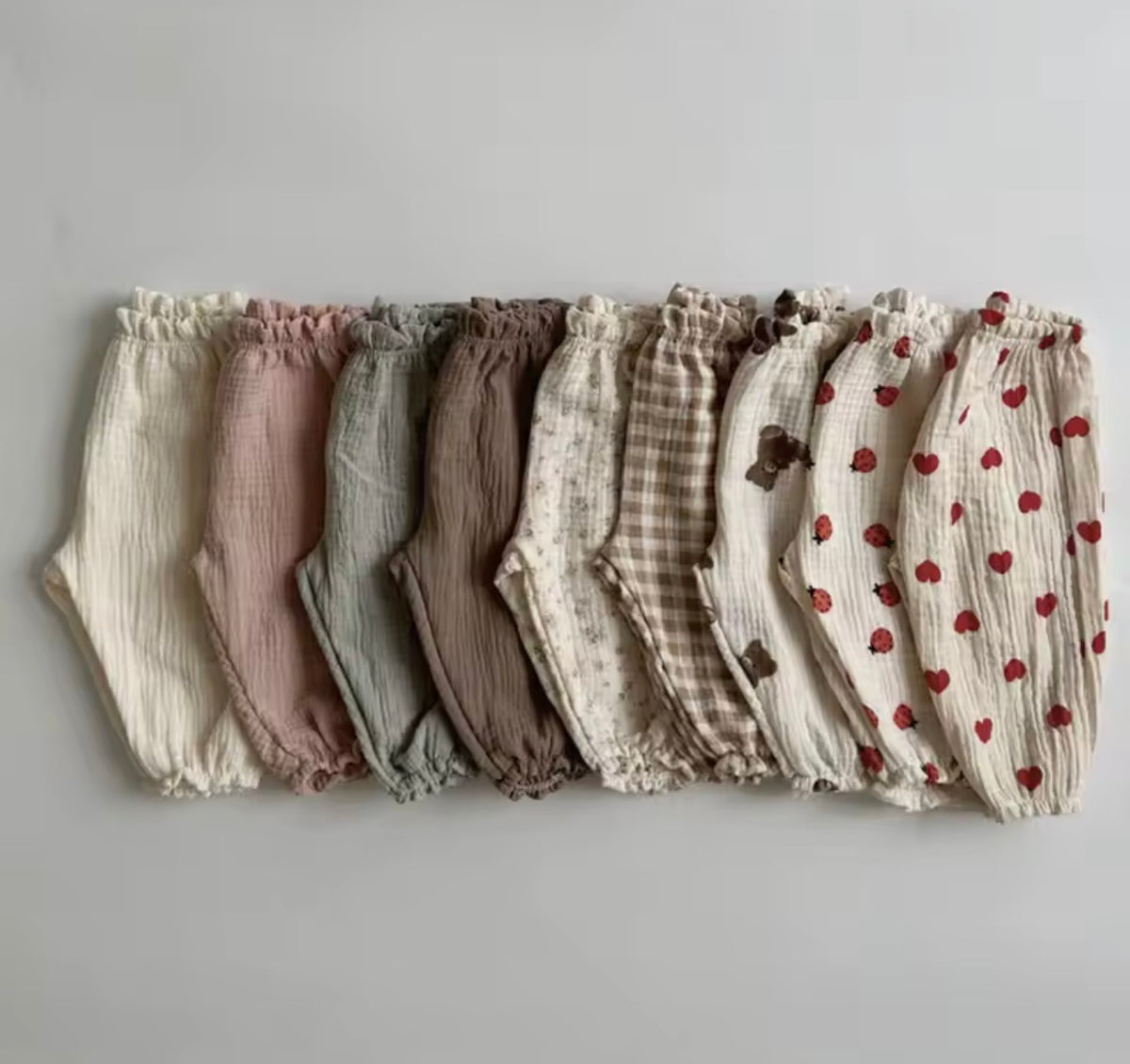 Organic cotton muslin trousers