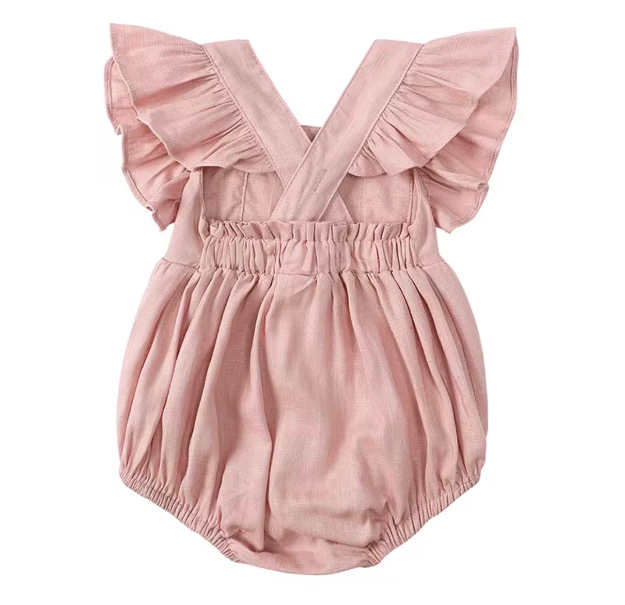 Ruffle baby pink romper