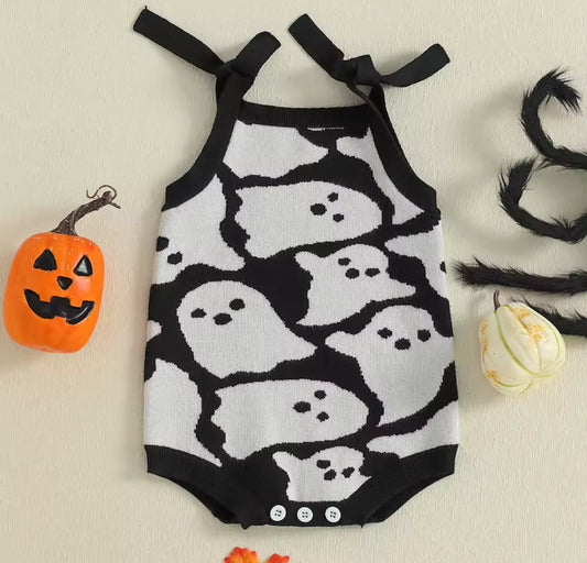 Thick knit ghost romper