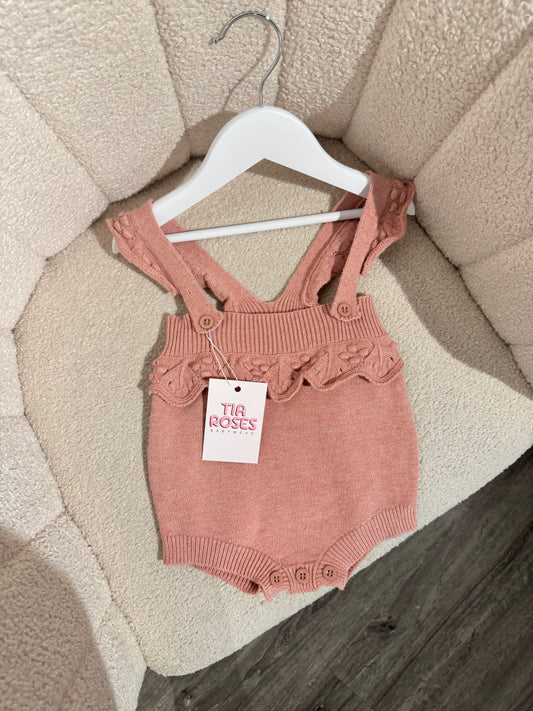 In stock Pink knit romper