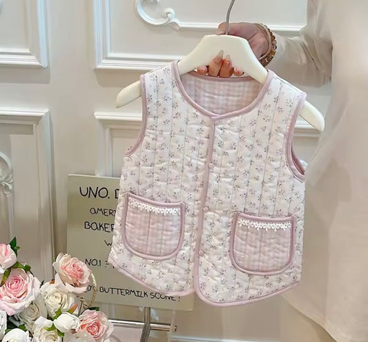 Padded floral gilets