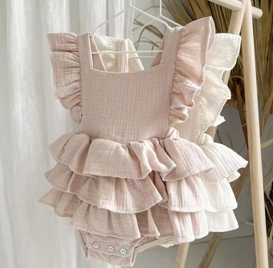 Pre order summer ruffle cotton rompers