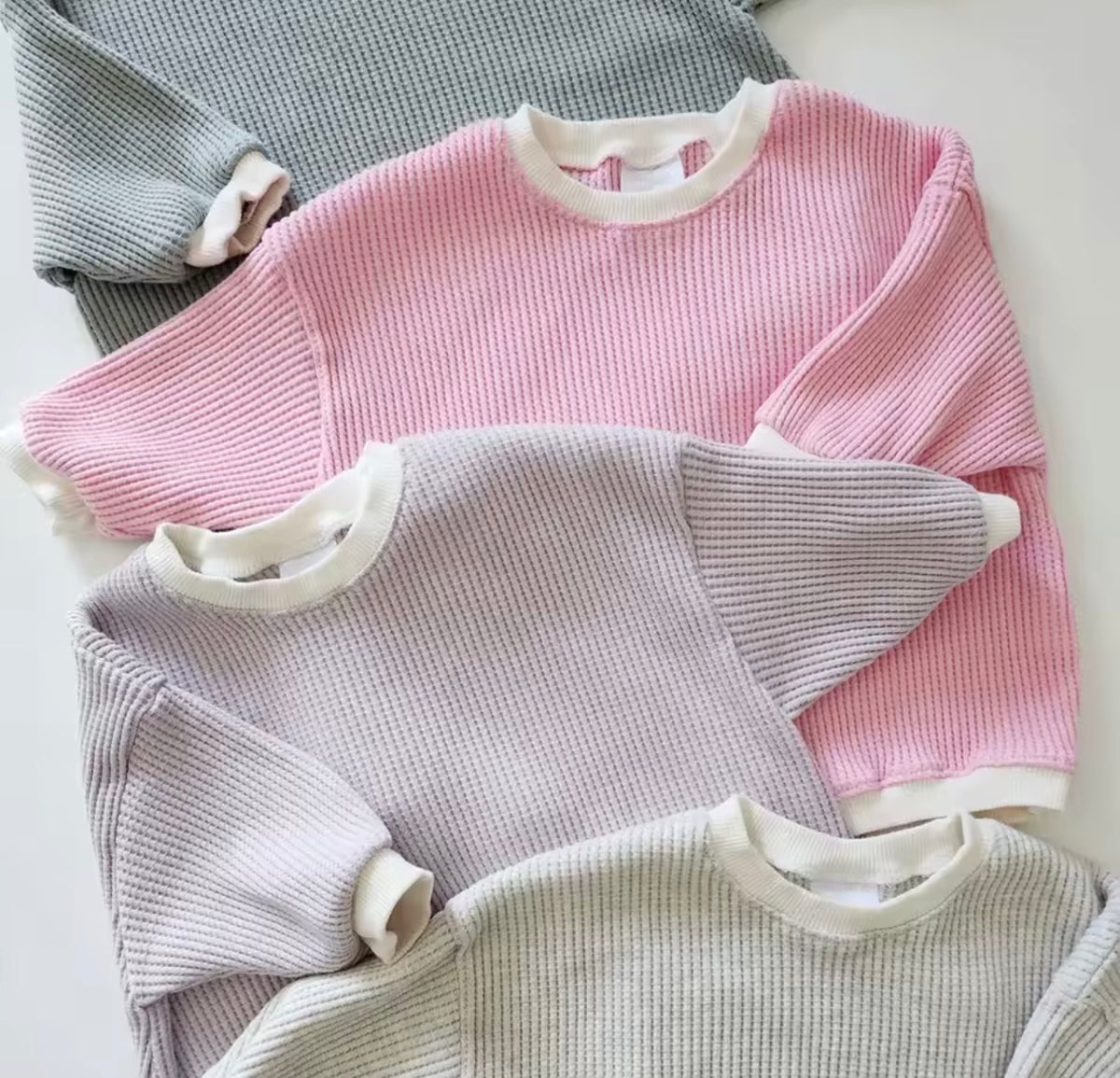 Waffle oversized rompers