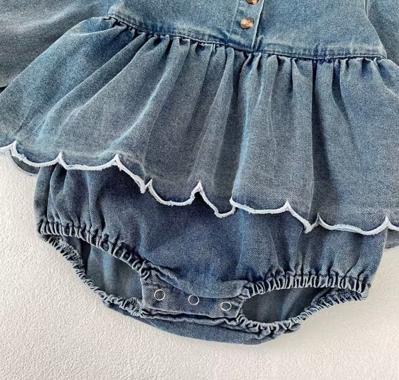 Denim romper dress