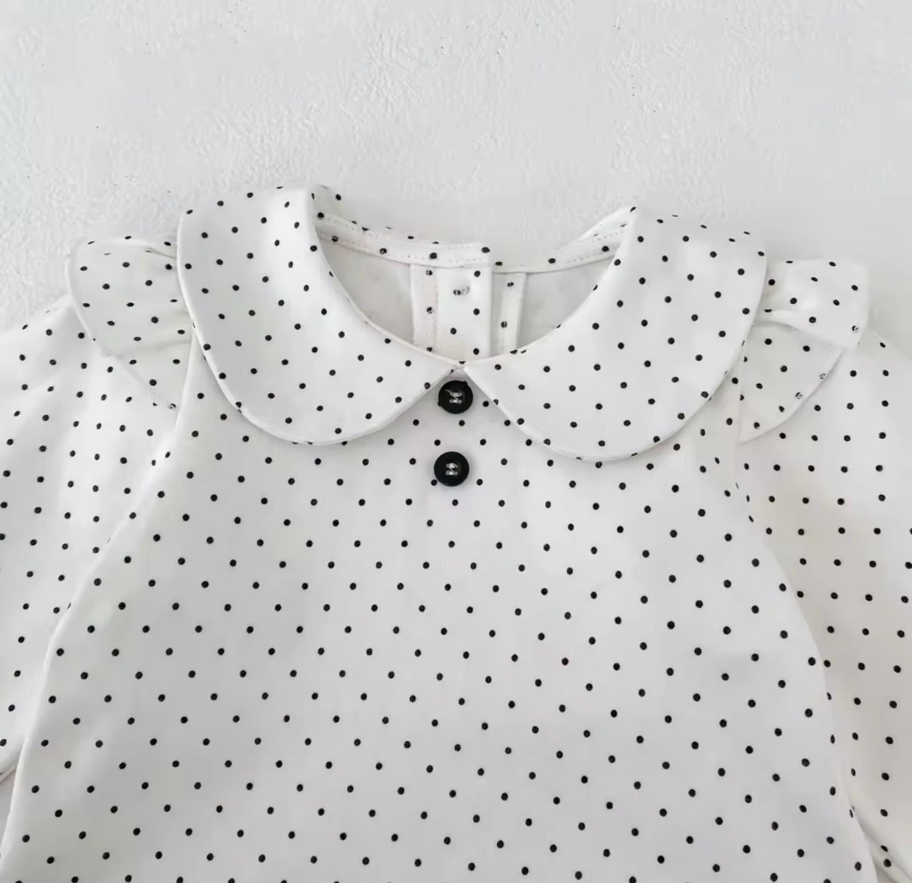 Polka dot cotton two piece set