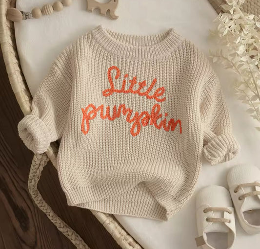 Pre order ‘little pumpkin’ knit jumper