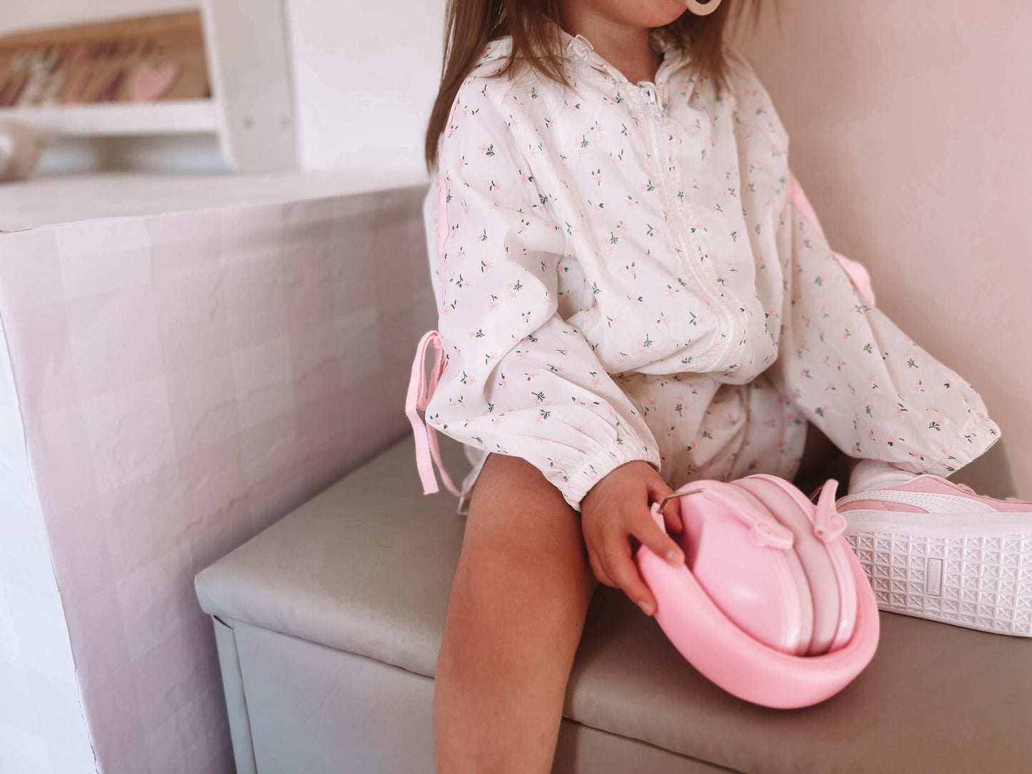 Nylon floral two piece set