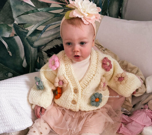 Pumpkin patch style handknit cardigan