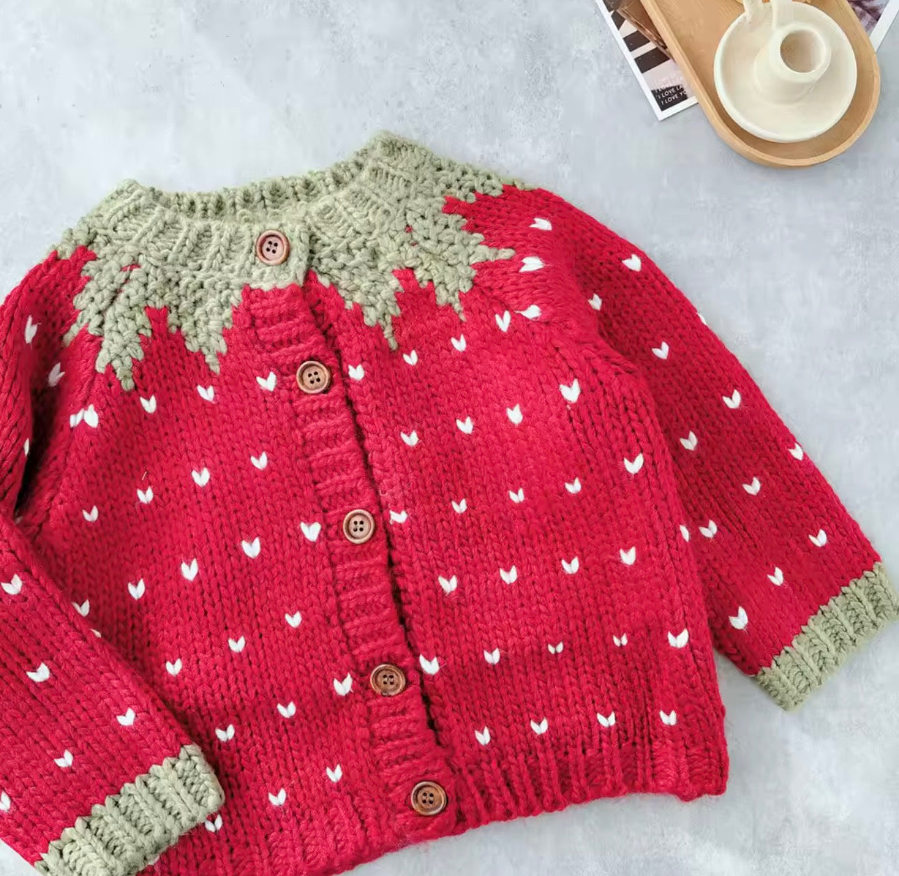 Strawberry cardigan