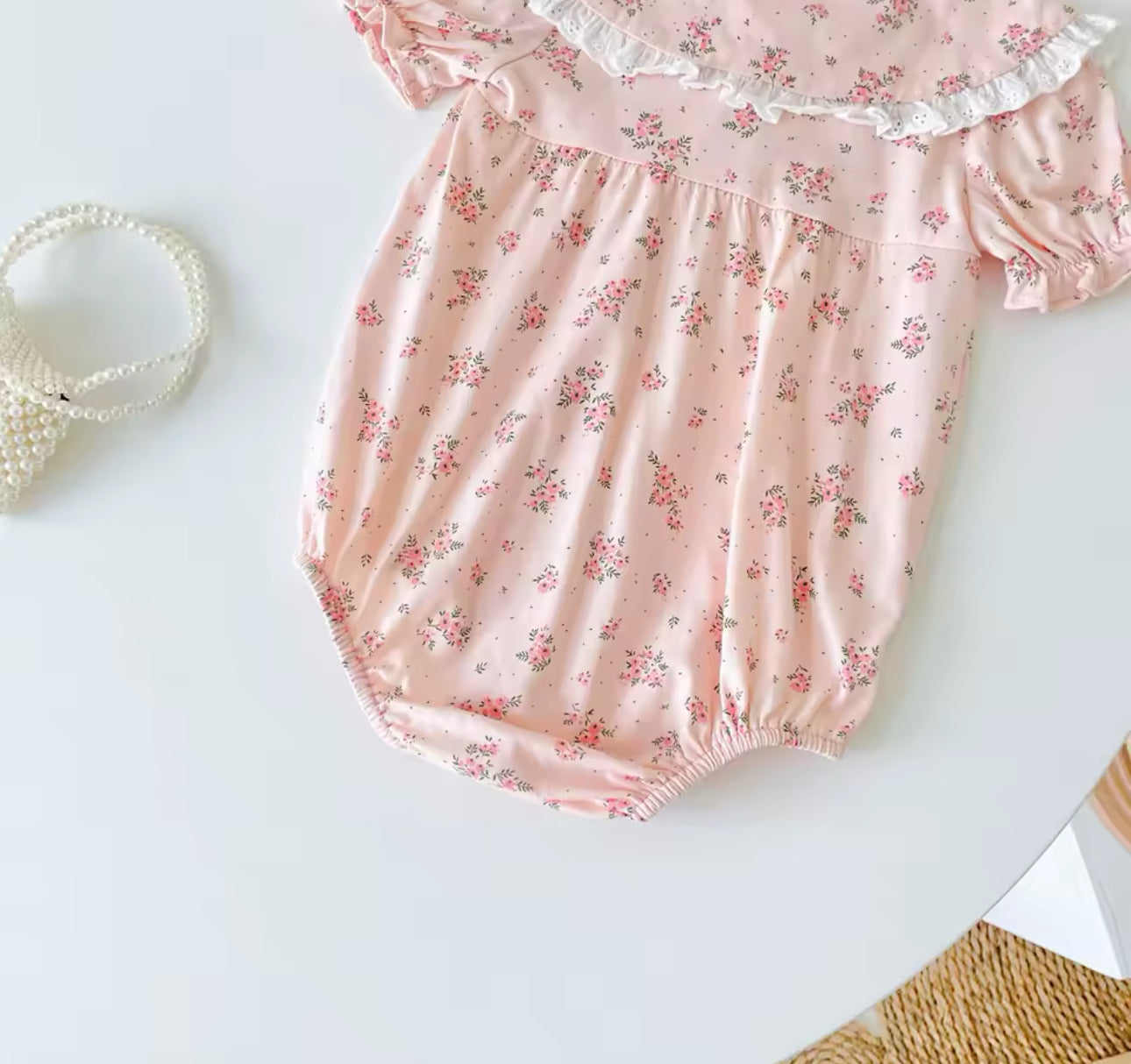 Summer floral romper (pre order)