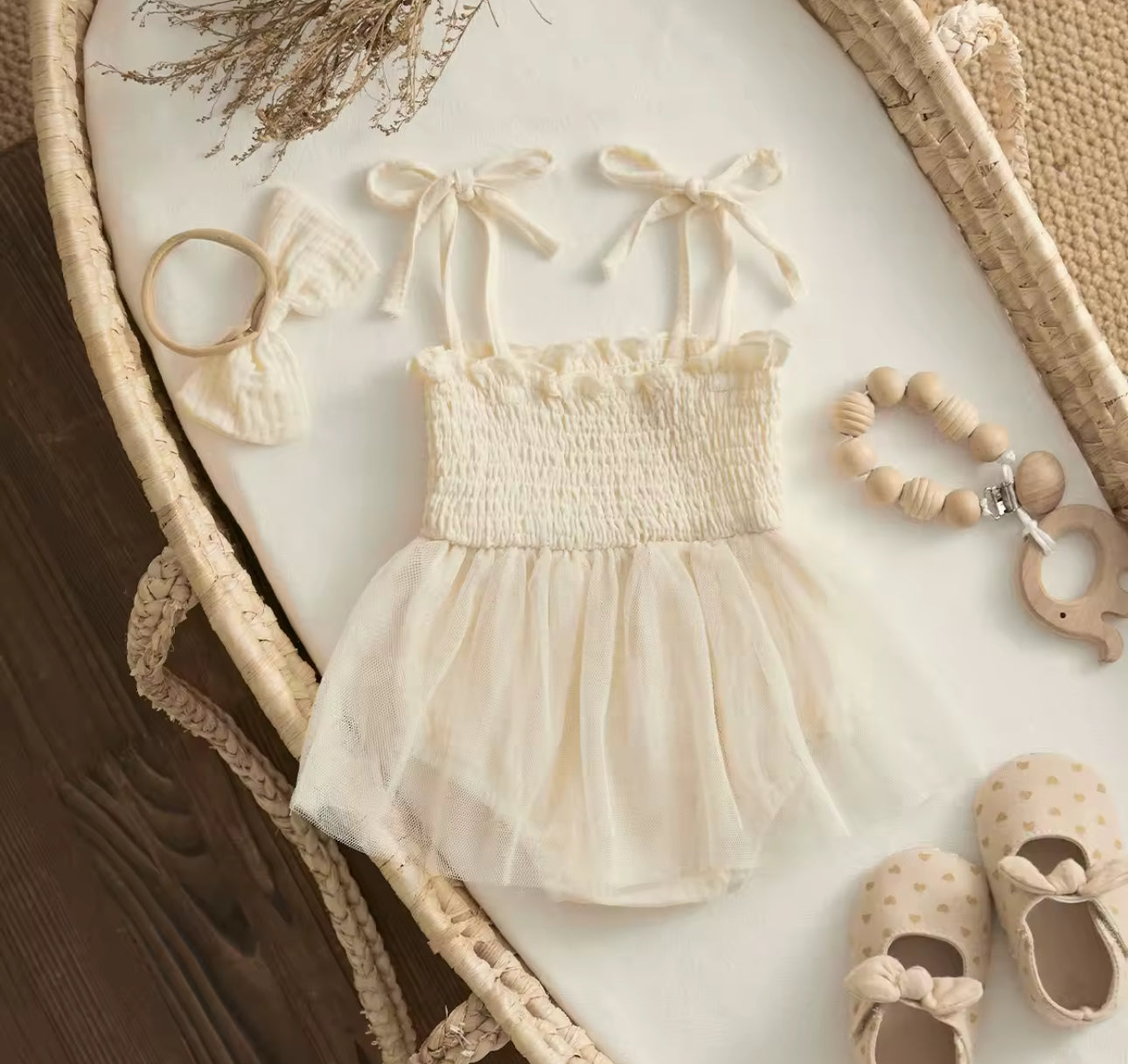 ‘One’ summer birthday embroidered tutu and headband