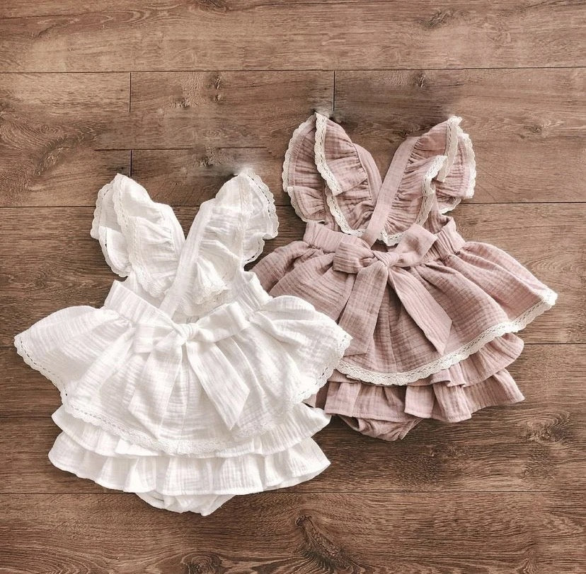 Pre order summer Two piece ruffle dress and bloomers